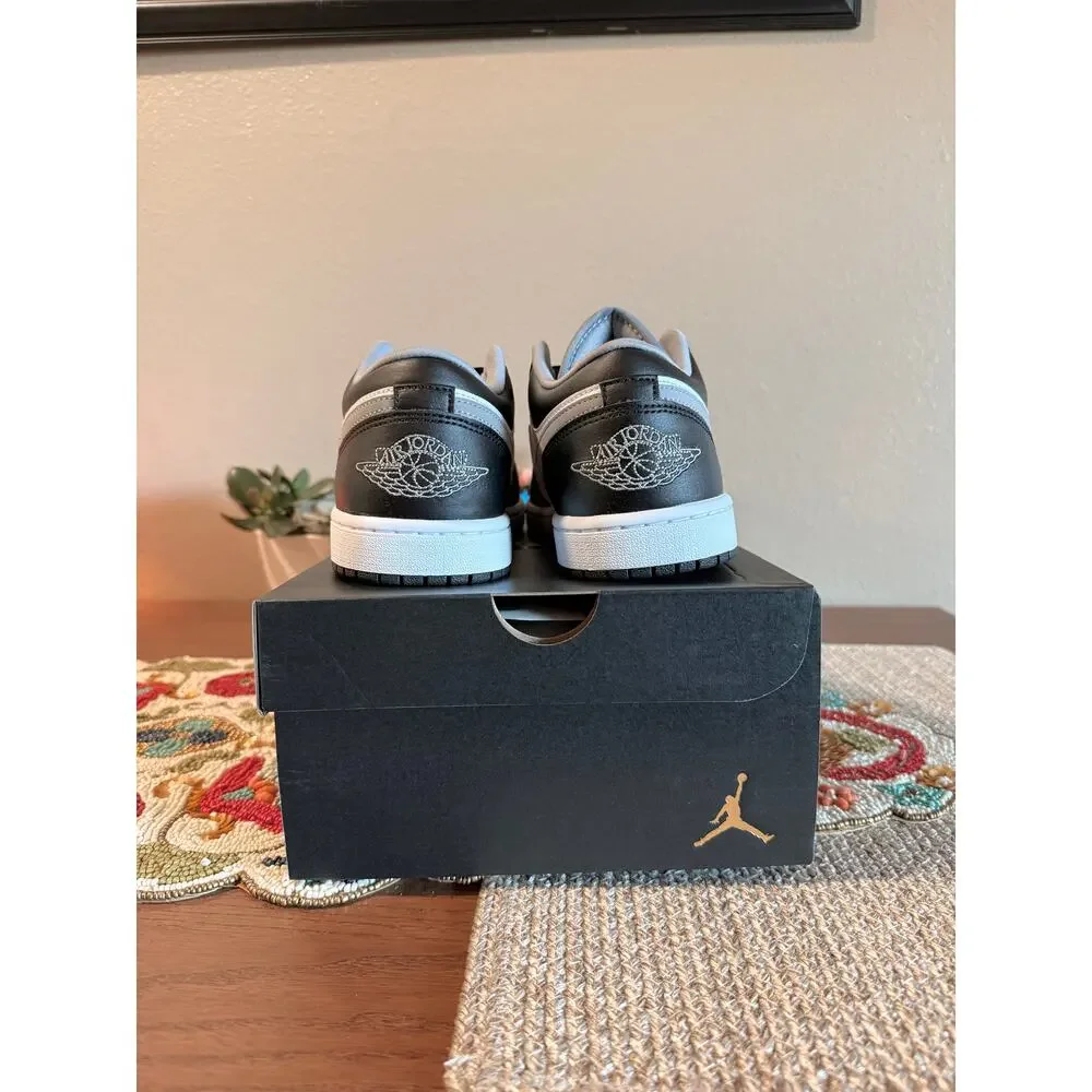 Jordan 1 Low Black White Particle Grey All Star Shadow Wolf Iron Toe 553558 040